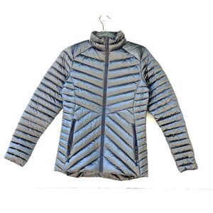 Women’s Silver Puffer Down Jacket XS NWOT